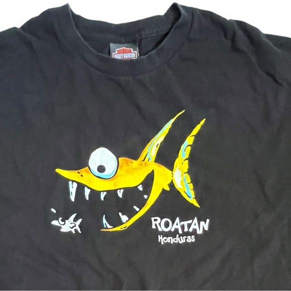 Harley Davidson Roatan Honduras Black T-Shirt Sz 3 X - Picture 2 of 4